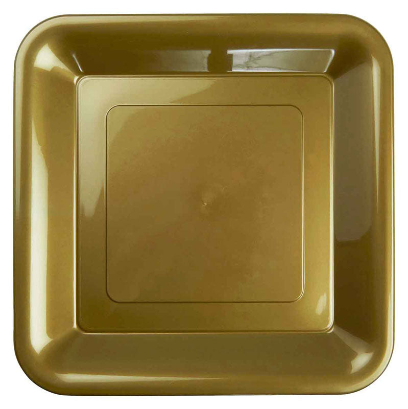 FS Square Banquet Plate 10 Metallic Gold 20pk"