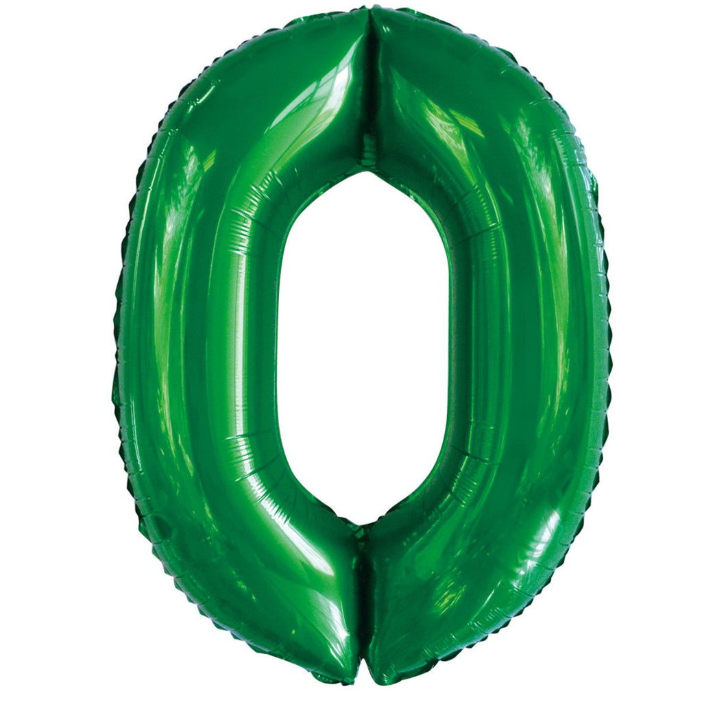 Emerald Green "0" Numeral Foil Balloons 86cm