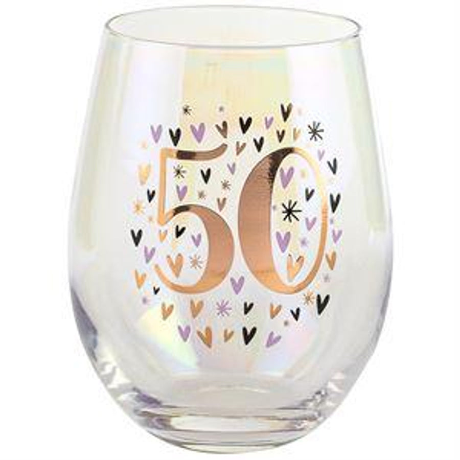 50TH RAINBOW PASTEL/GOLD STEMLESS 600 ml