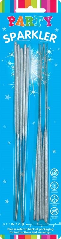 SPARKLER 20CM 12PK SILVER