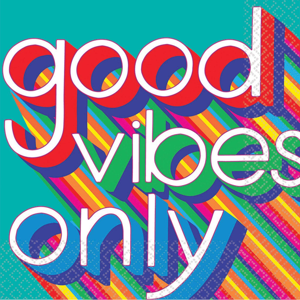 Good Vibes 70's Lunch Napkins PK16