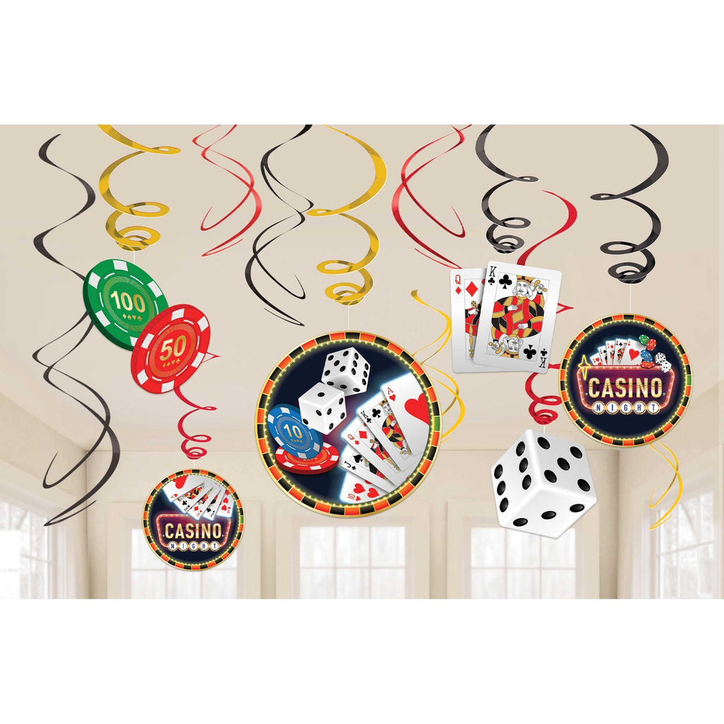 Roll The Dice Casino VP Foil Swirl Decoration