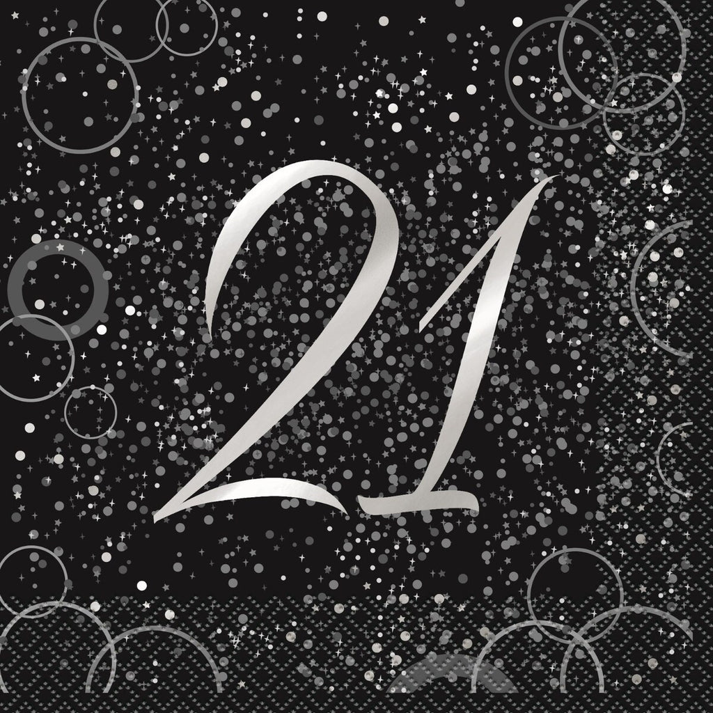 Glitz Silver 16 Lun Napkins - 21