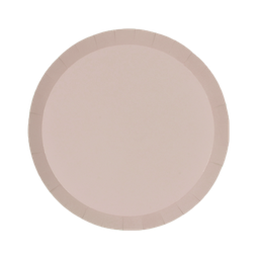 FS Paper Round Snack Plate 7" White Sand 20pk