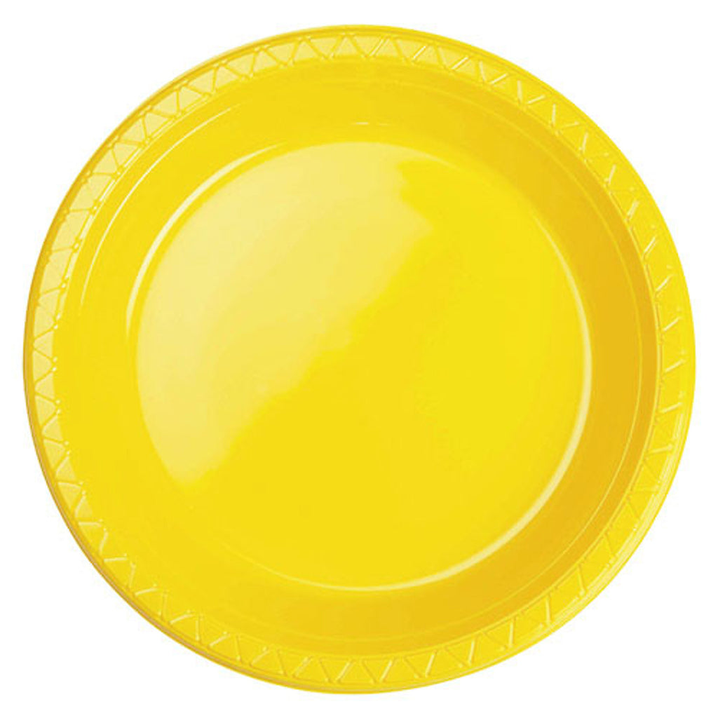 FS Round Dinner Plate 9" Canary Yellow 20pk