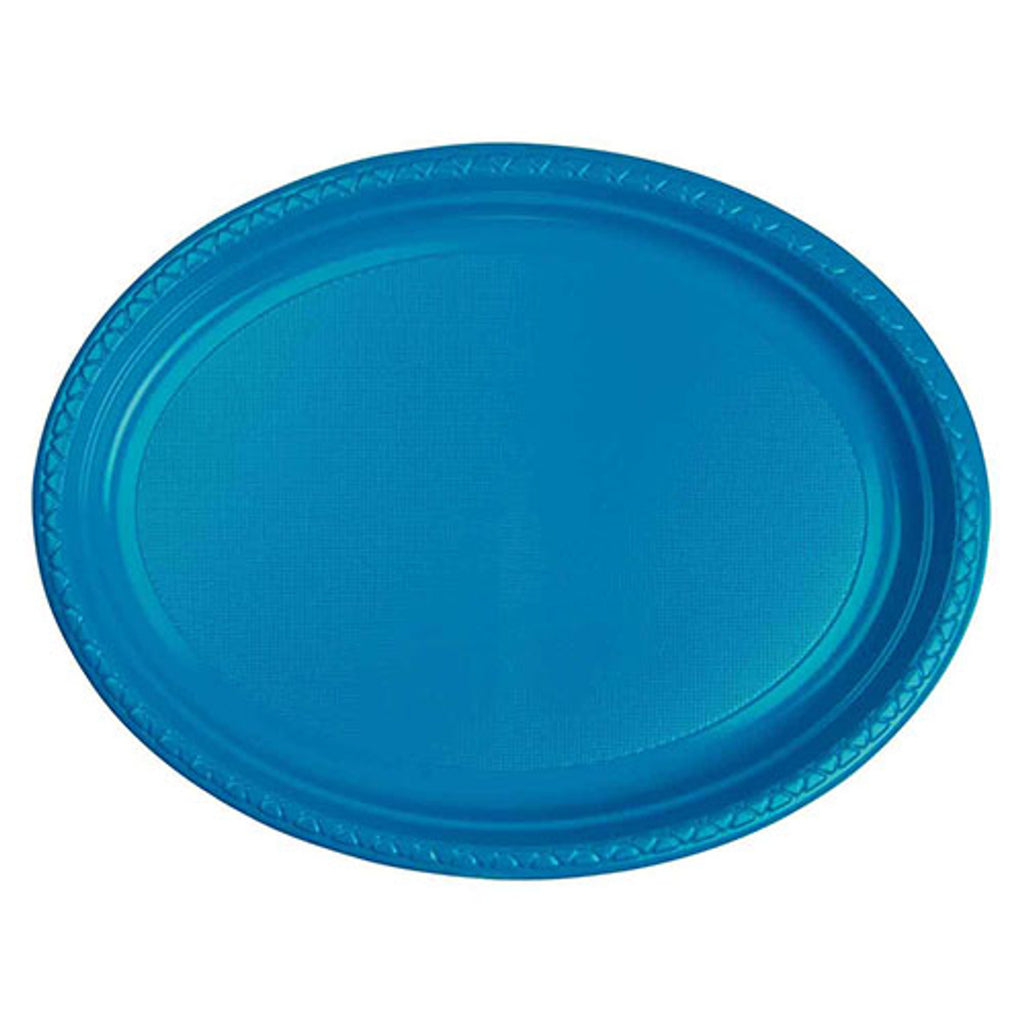 FS Oval Large Plate 12 Electric Blue 20pk