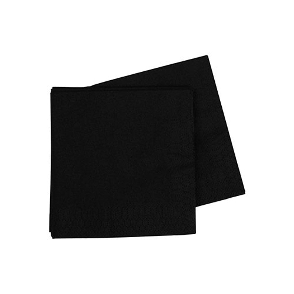 FS Cocktail Napkin 250mm Black 40pk