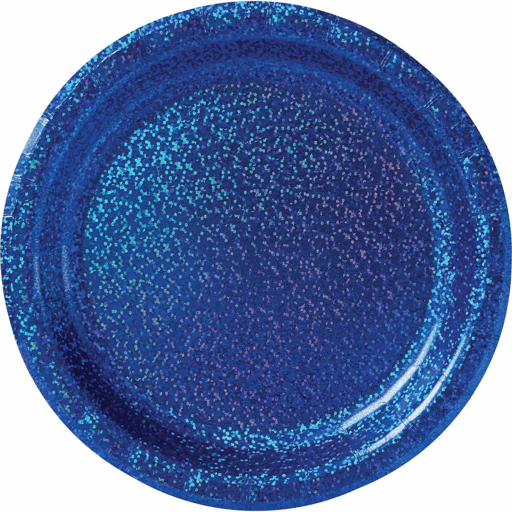 Prismatic 17cm Bright Royal Blue Round Paper Plates PK8