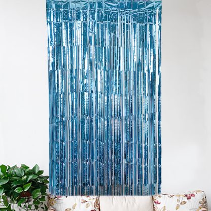 Baby Blue Foil Curtain