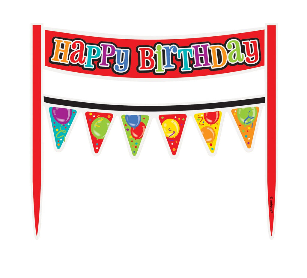 Cake Banner - Birthday Confetti 16.5cm