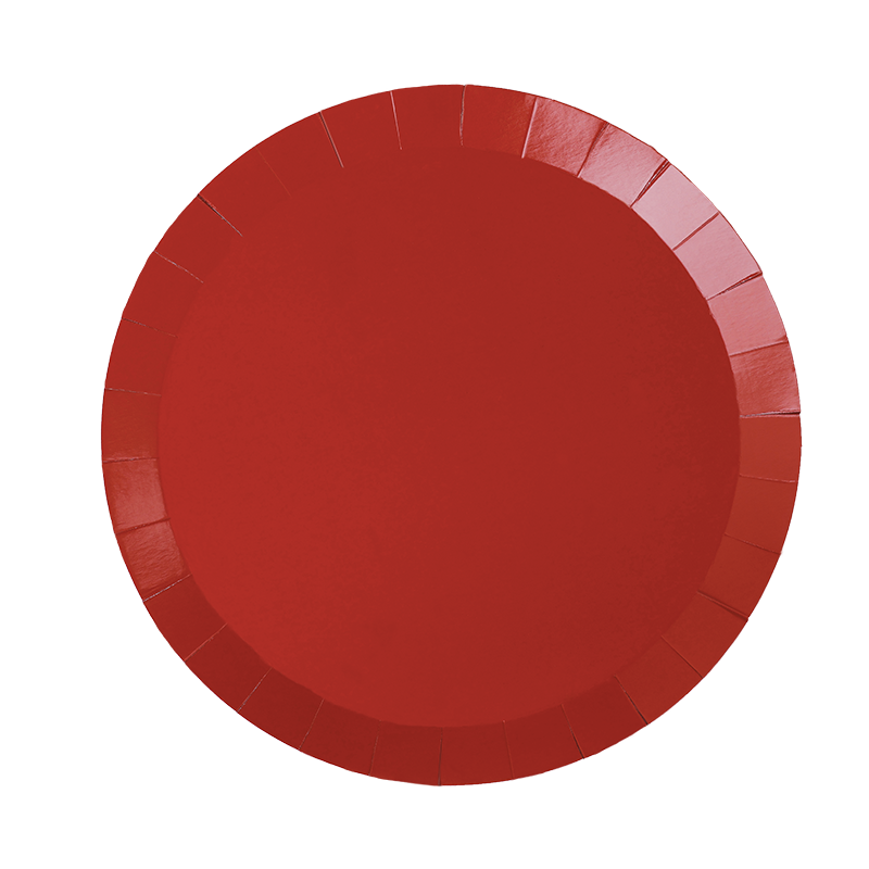 Cherry Red Paper Round Dinner Plate 9inch  pk20