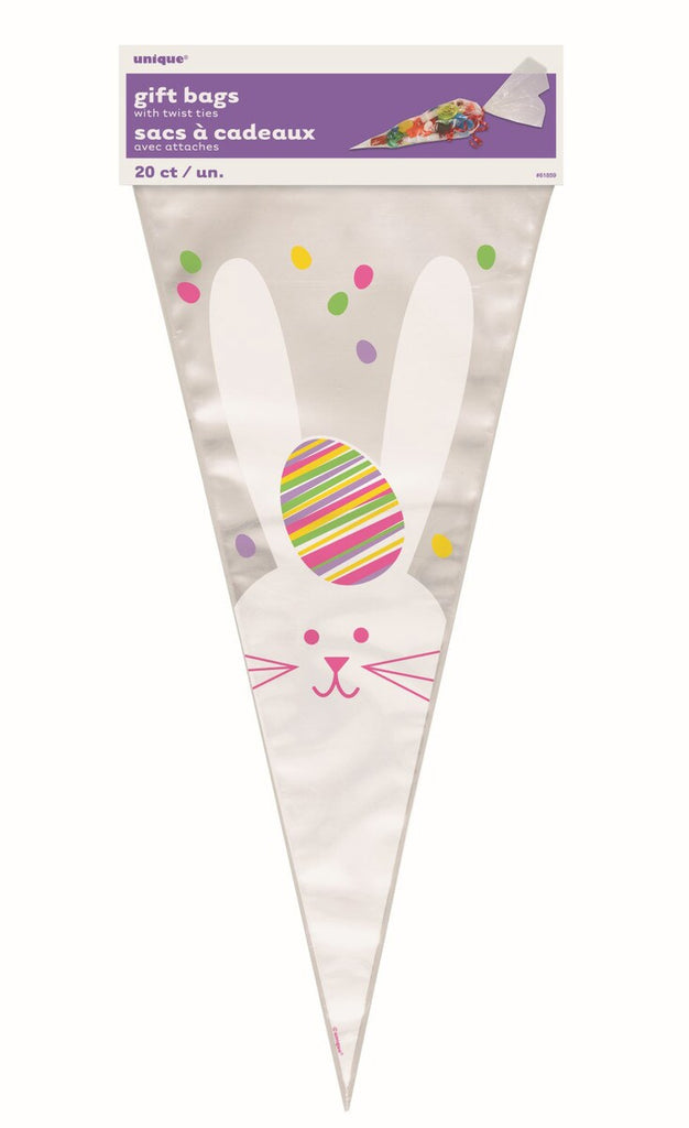 20 Cone Cello Bags Bunny