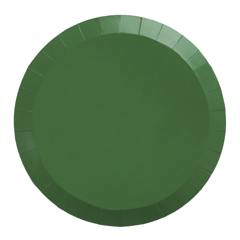 Sage Green Paper Round Dinner Plate 10.5inch pk20