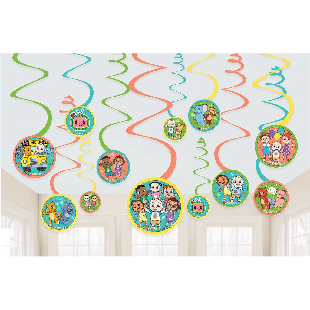 Cocomelon Spiral Decorations Value Pack PK12