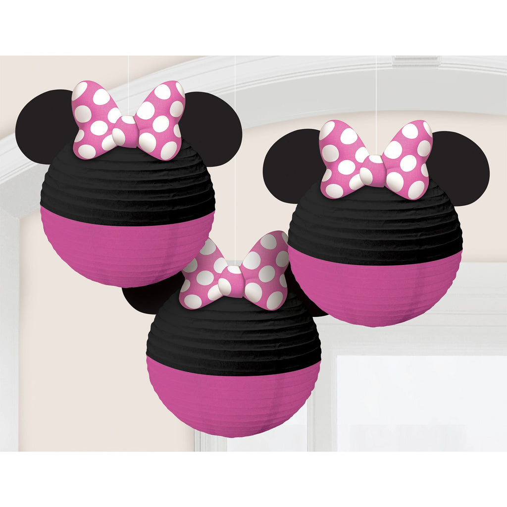 Minnie Mouse Forever Paper Lanterns with Bows &amp; Ears PK3