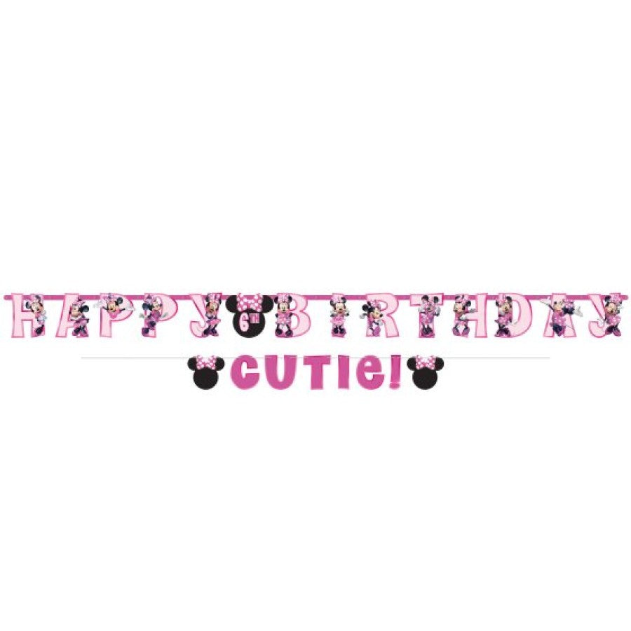 Minnie Mouse Forever Jumbo Add-An-Age Letter Banner &amp; Mini Banner