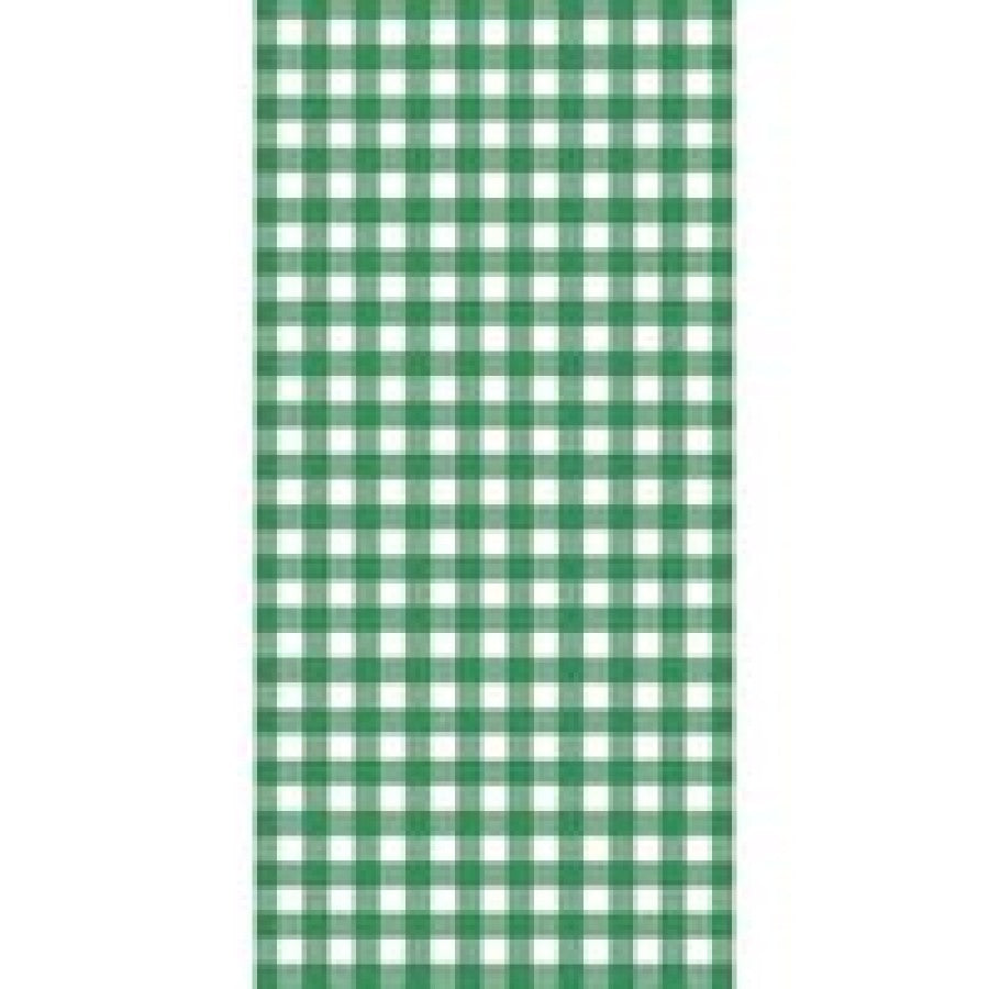 TABLECOVER PAPER GINGHAM GREEN