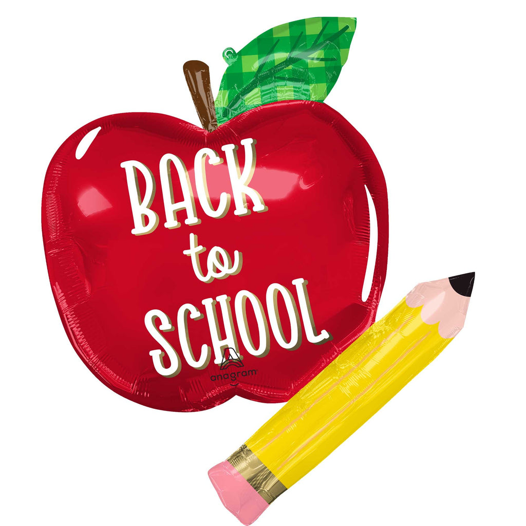 Back To School Apple Super Shape Foil Balloon