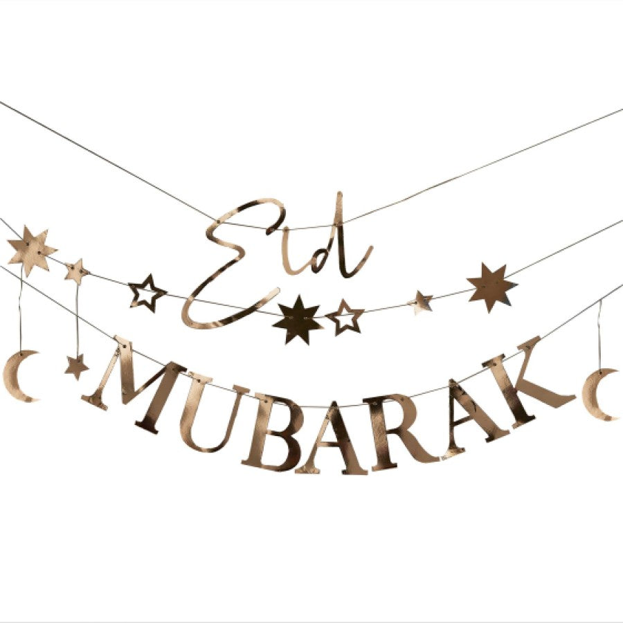 GR Eid Mubarak Bunting Moon Stars