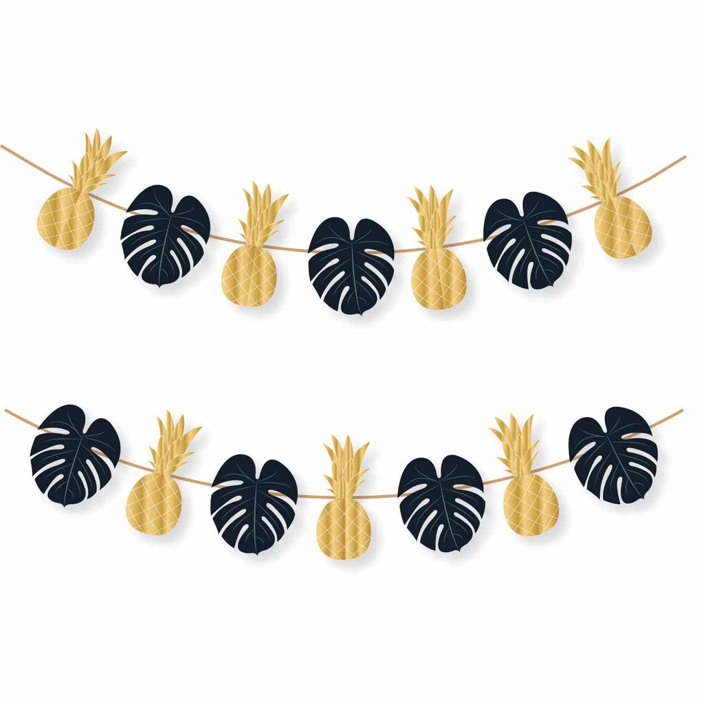 Flamingo Pineapple &amp; Palm Leaves String Garland