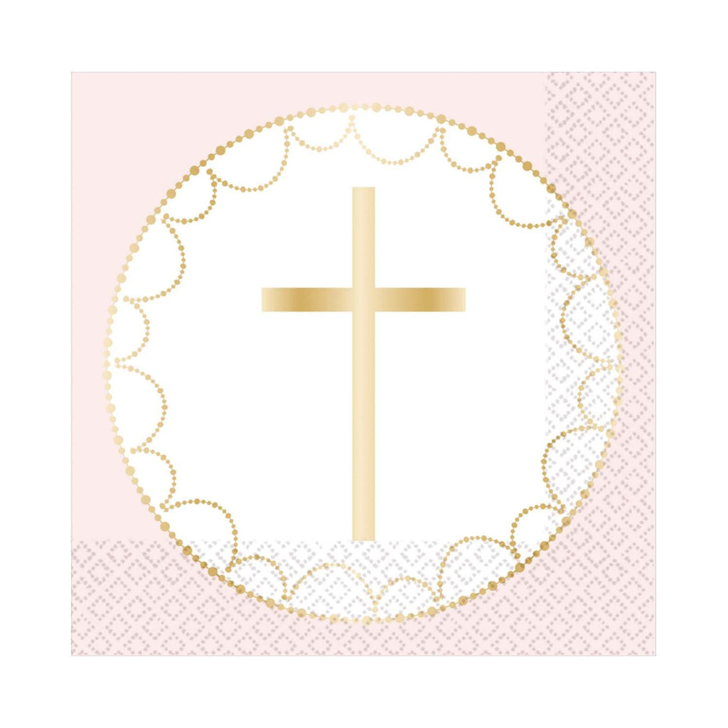 Botanical Pink Cross L/Napkin