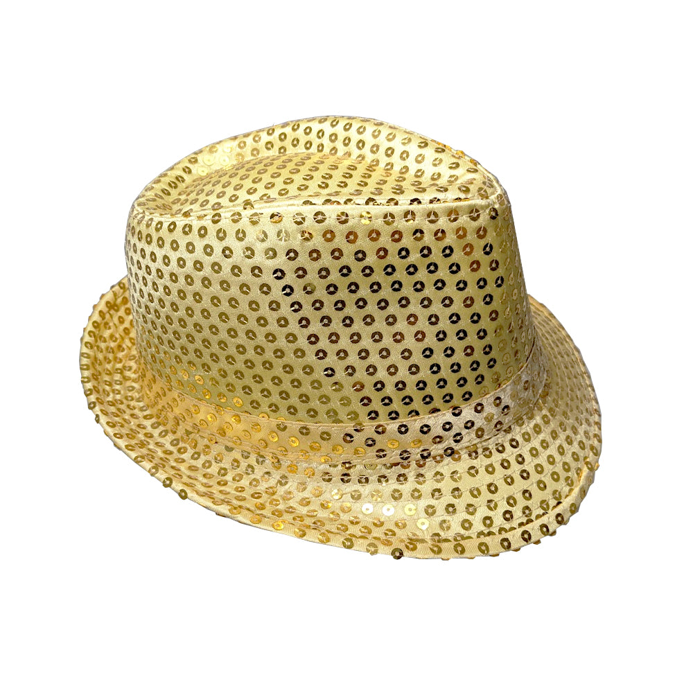 SEQUIN FEDORA GOLD