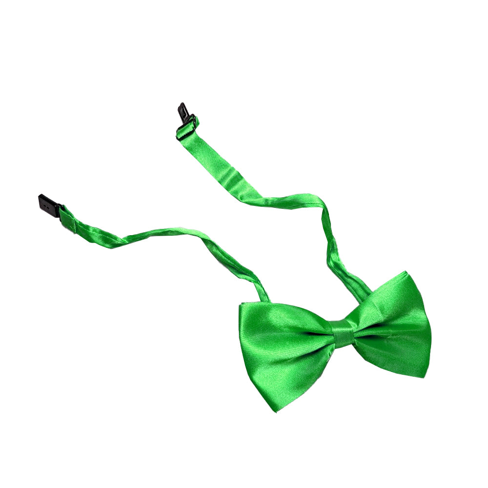 SATIN ADJUSTABLE BOWTIE GREEN