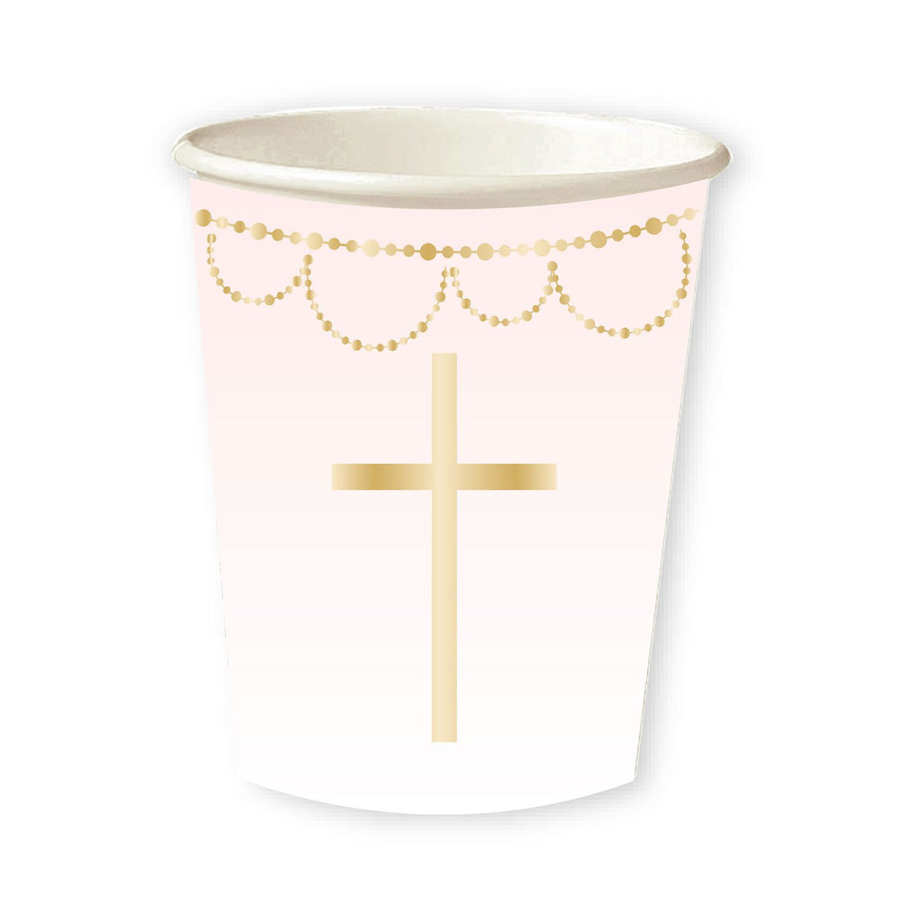 Botanical Pink Cross 8oz/237ml Cup