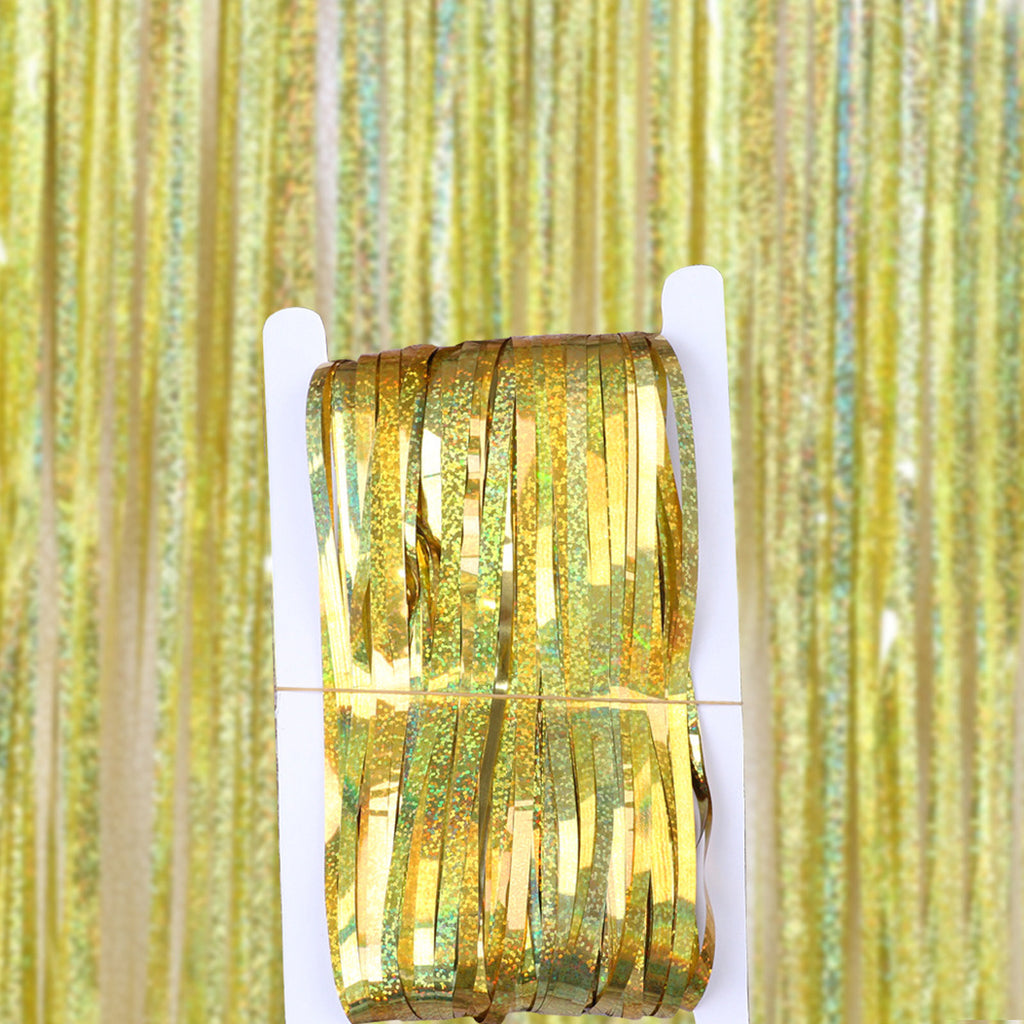 IRIDESCENT FOIL CURTAIN GOLD