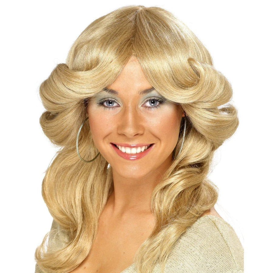 70s Flick Wig, Blonde