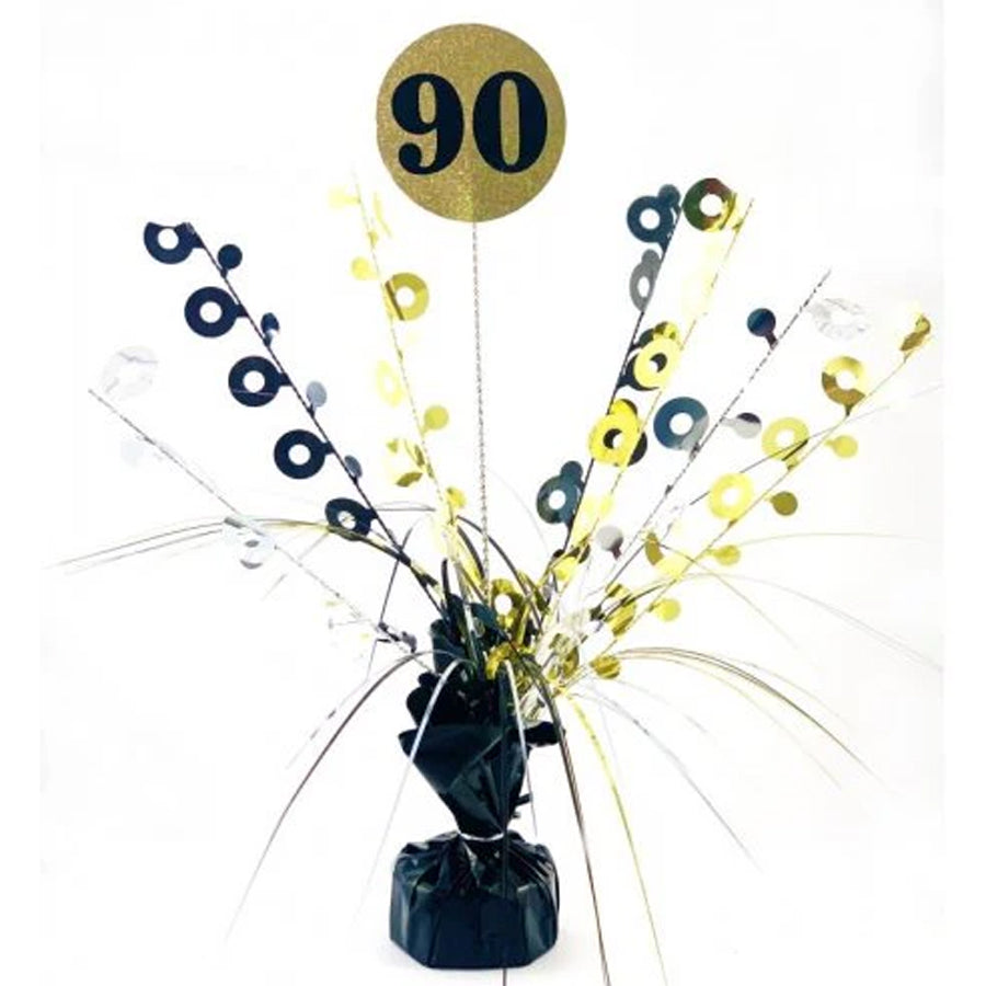 #90 Black &amp; Gold Centrepiece Weight 165gm