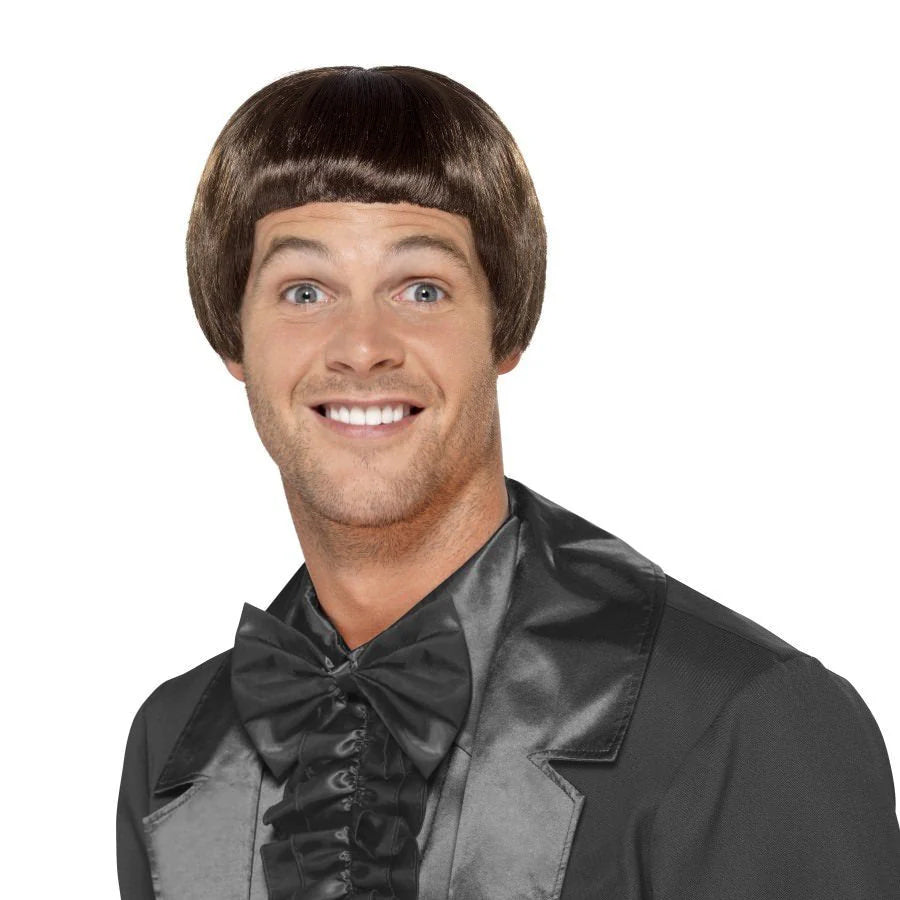 90s Bowl Cut Wig, Brown