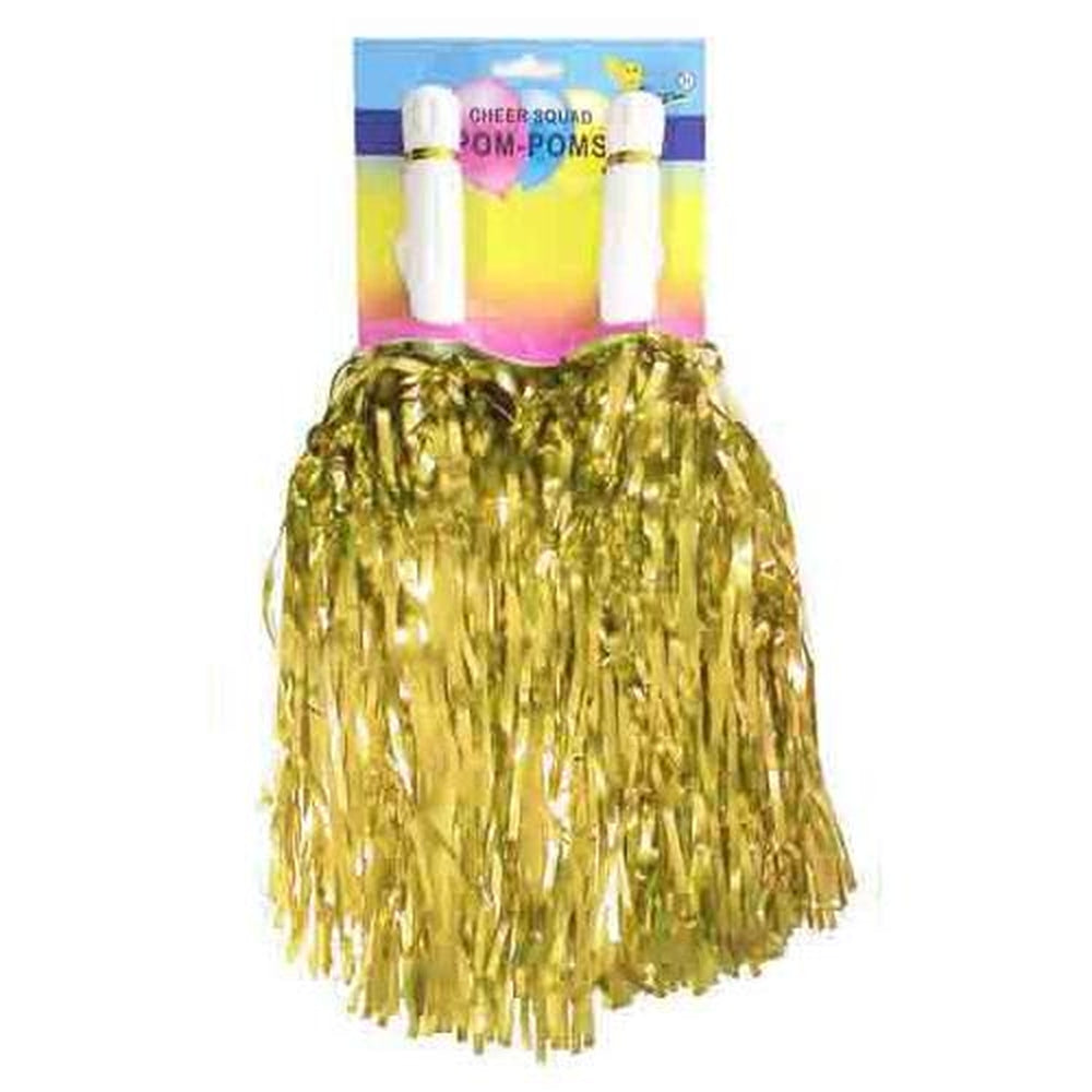 2PK METALLIC POM POM-GOLD