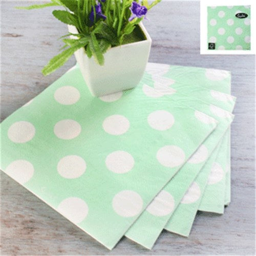 NAPKIN JUMBO DOTTY GREEN 33CM