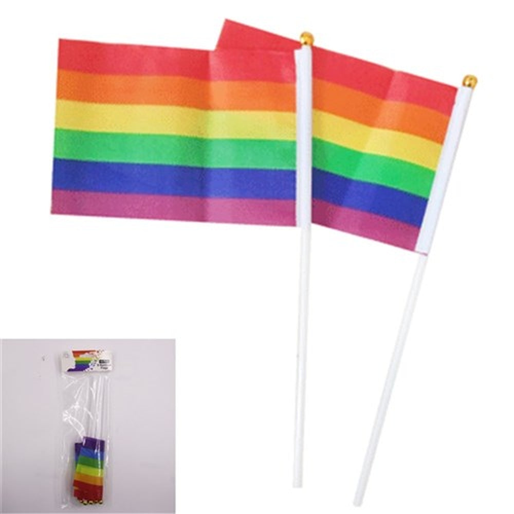 8PK 10*15CM RAINBOW FLAG