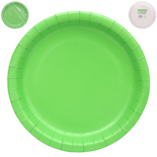 20PK 23CM PLATES-SHAMROCK