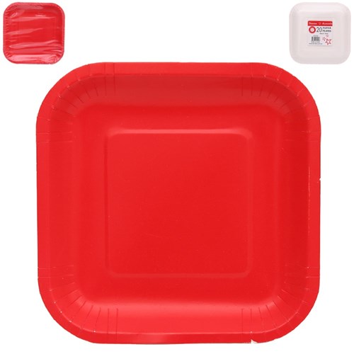 PK20 18CM SQ PLATES-CHERRY