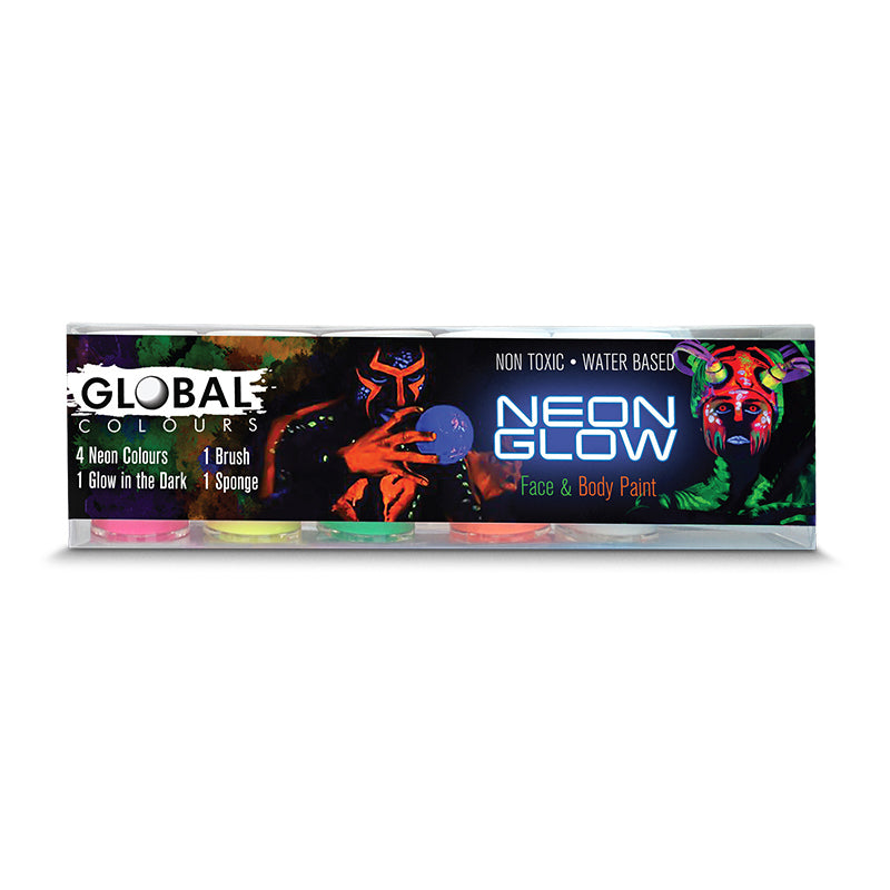 Neon Glow - 5 Colour Set UV Face &amp; BodyArt Liquid Paint