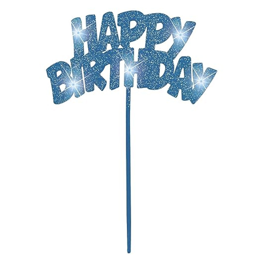 CAKE TOPPER 1PK HBD BLUE