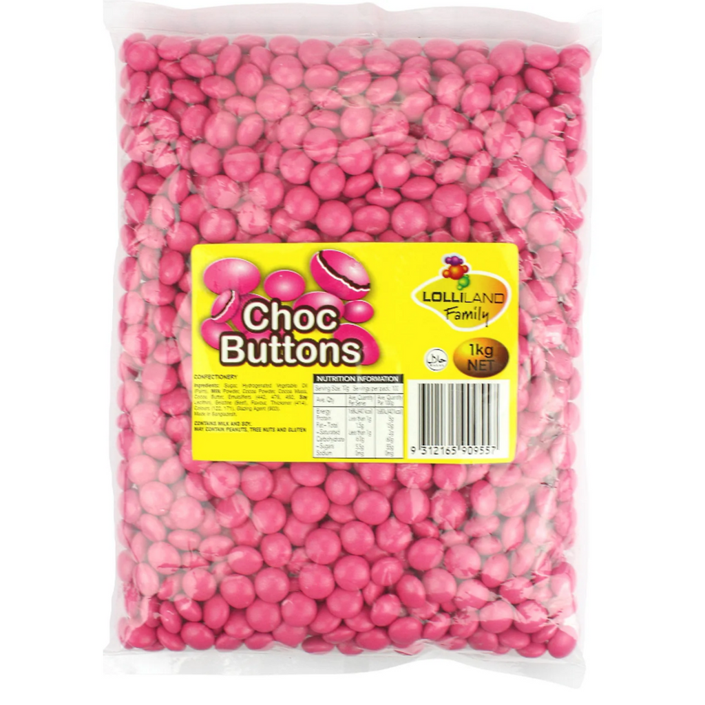 Choc Buttons Pink 1kg