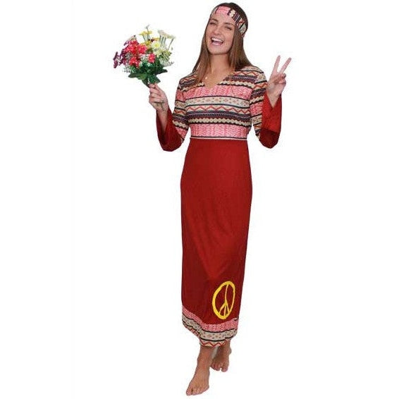 Flower Power Hippie Lady Medium (dress &amp; headband)