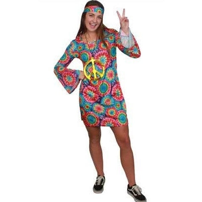 RAINBOW HIPPIE DRESS