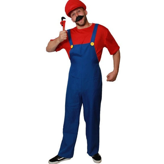 Plumber Man Red Large(overalls,hat &amp; shirt )