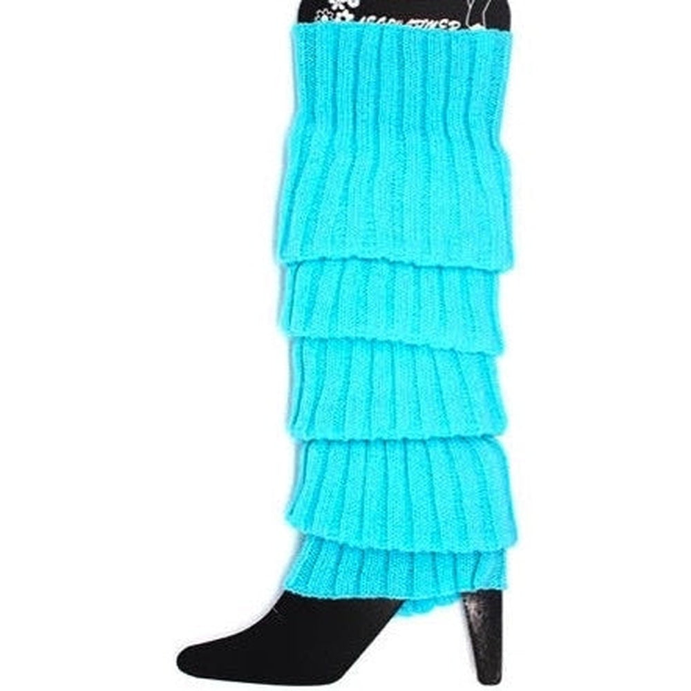 Plain Leg Warmer (Chunky Knit) (Light Blue)