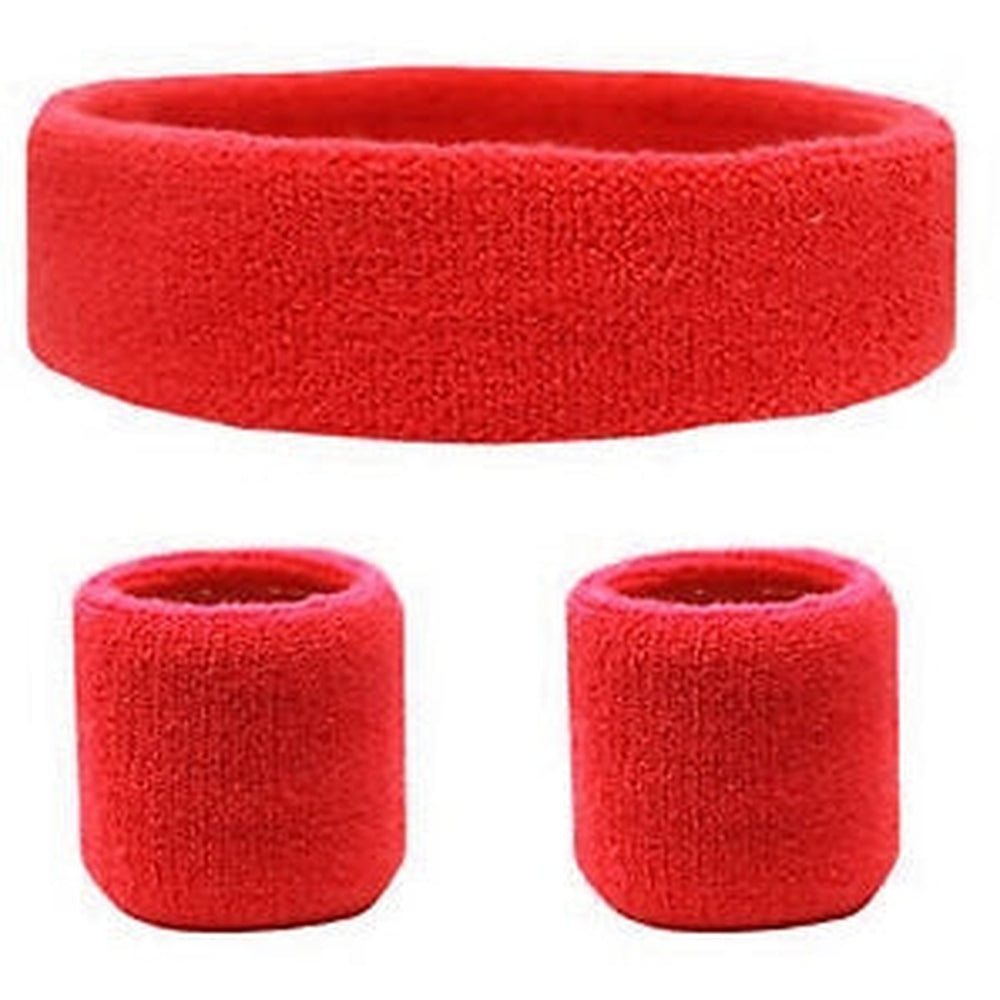 Red Sweatband 3Pck Set