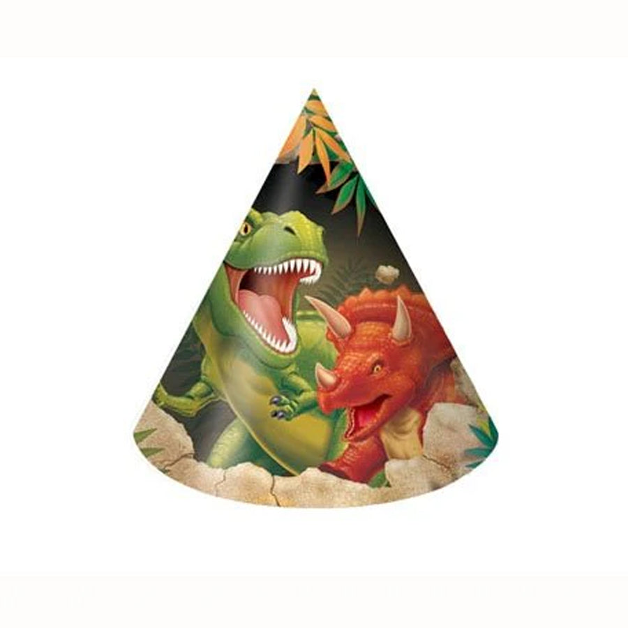 Dino Blast Party Hats Cone Shaped