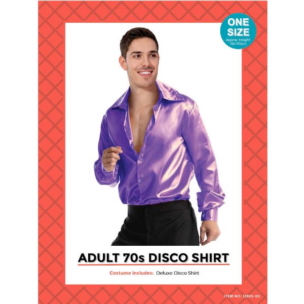 Adult Disco Shirt Purple