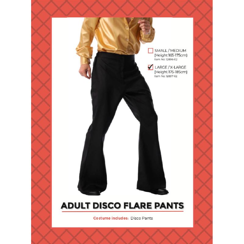 Adult Disco Pants (L/XL) Black