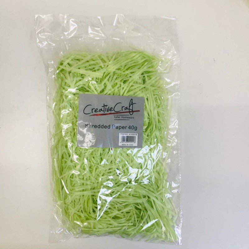 PAPER SHREDS 40G LIGHT GREEN