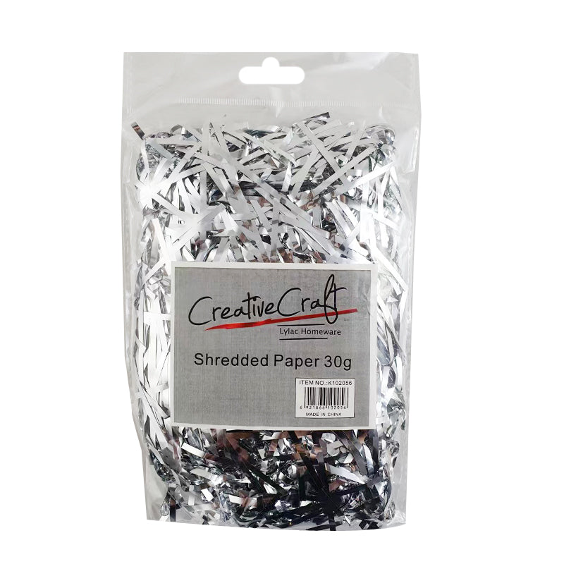 30G PAPER SHREDS SILVER